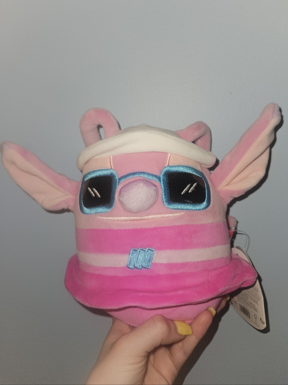 NWT Angel with Blue Sunglasses From Disney Lilo & Stitch 8" Summer Squishmallow